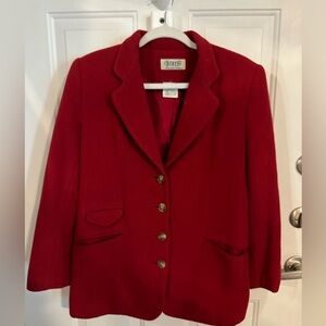 Red wool jacket blazer